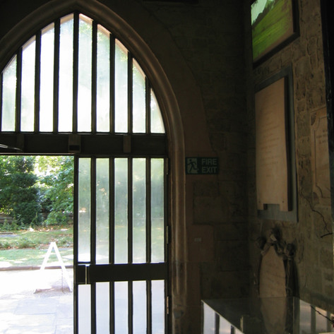 The work placed above the comemorating plaque