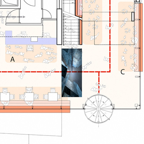 Early architectural proposal for Underworld installation